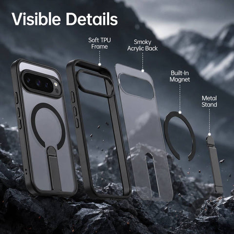 Magnetic Transparent Phone Case With Stand LEKCASE