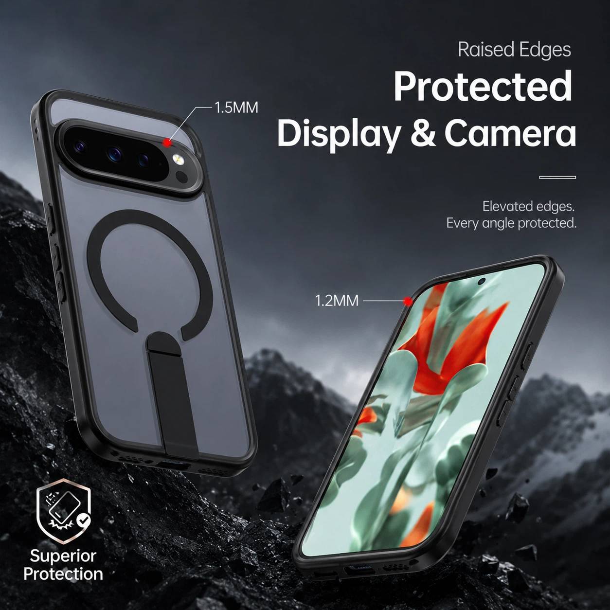 Magnetic Transparent Phone Case With Stand LEKCASE