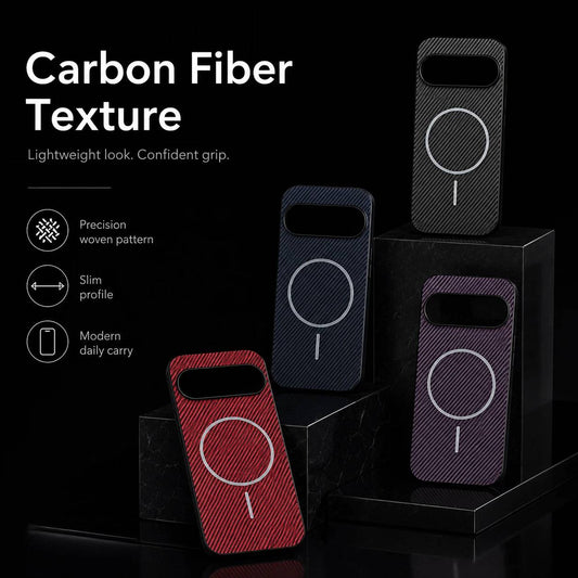 Magnetic Carbon Fiber Texture Phone Case LEKCASE