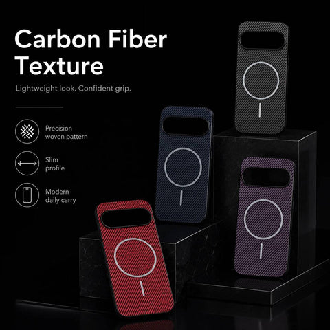 Magnetic Carbon Fiber Texture Phone Case LEKCASE