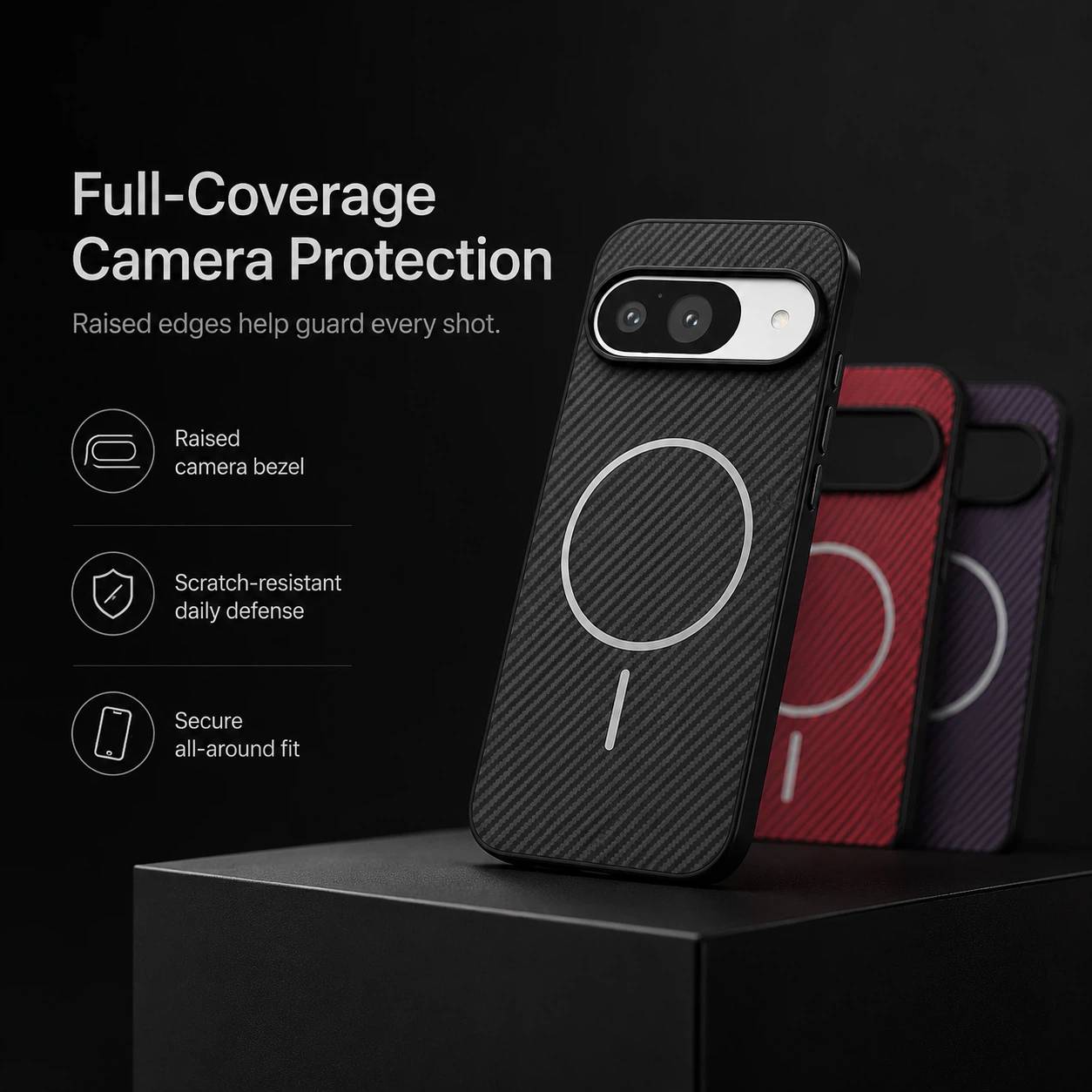 Magnetic Carbon Fiber Texture Phone Case LEKCASE