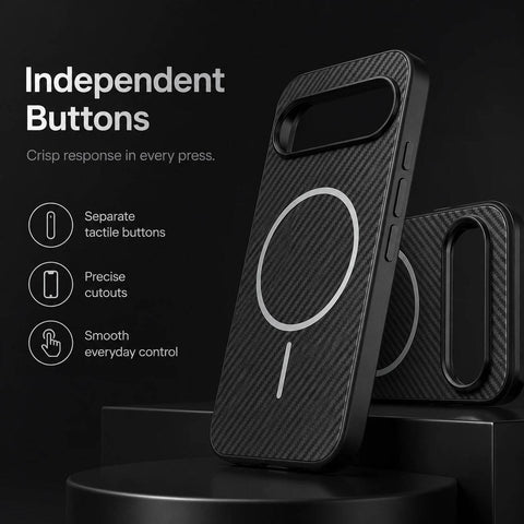 Magnetic Carbon Fiber Texture Phone Case LEKCASE