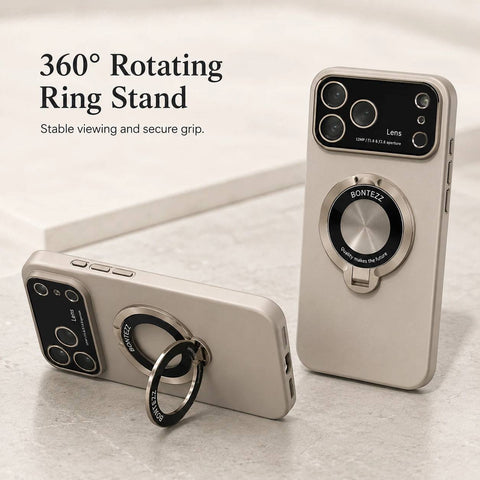O-Ring MagSafe Case for iPhone 17 | Clear Grip Stand LEKCASE