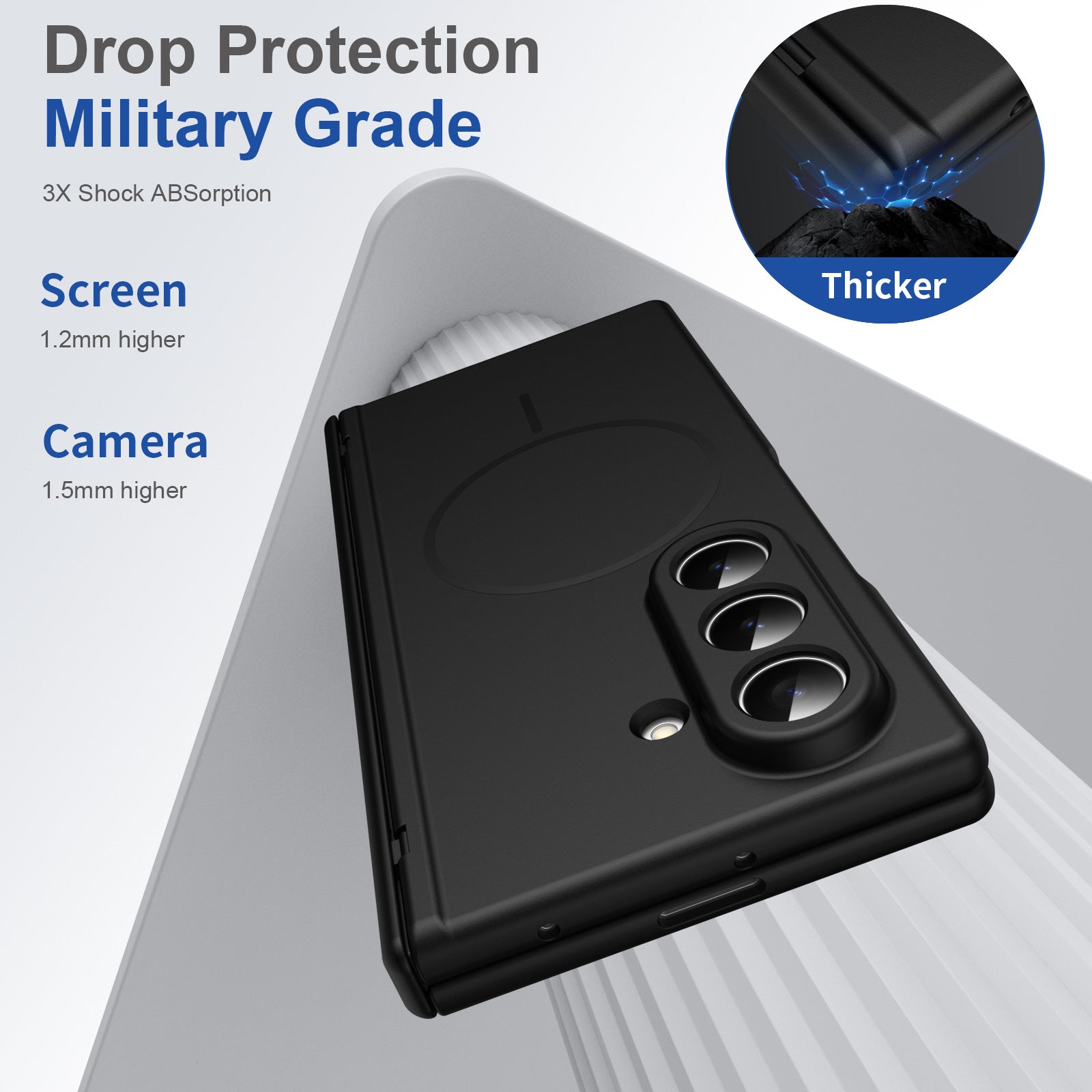 Samsung Fold 7/6/5/4/3 hinge case with full-coverage magnetic phone case LEKCASE