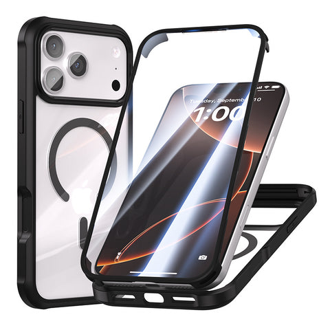 iPhone Drop-Proof Double-Sided Glass Protective Magnetic Phone Case (Includes Privacy Screen Protector) LEKCASE
