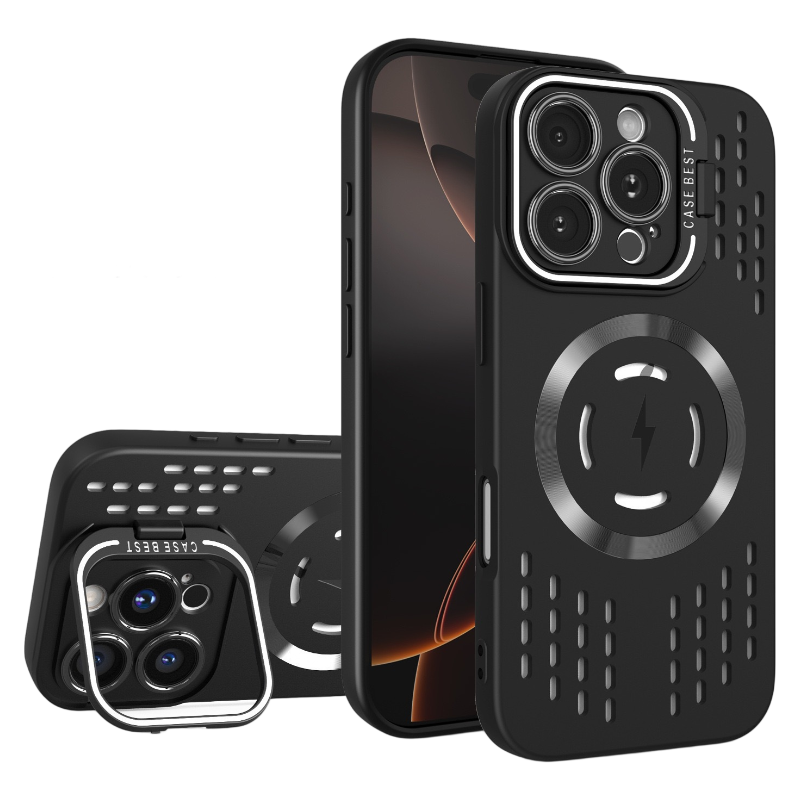 iPhone Full-Coverage Magnetic Stand Case with Heat Dissipation LEKCASE