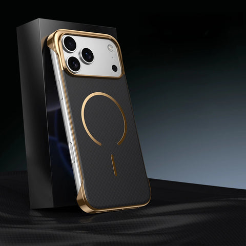 iPhone 17 Pro Max Frameless Kevlar Carbon Fiber Phone Case LEKCASE
