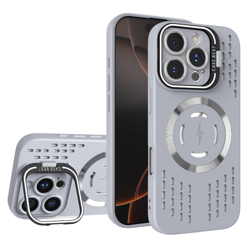 iPhone Full-Coverage Magnetic Stand Case with Heat Dissipation LEKCASE