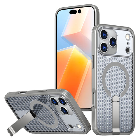 Magnetic Breathable For iPhone Case With Kickstand LEKCASE