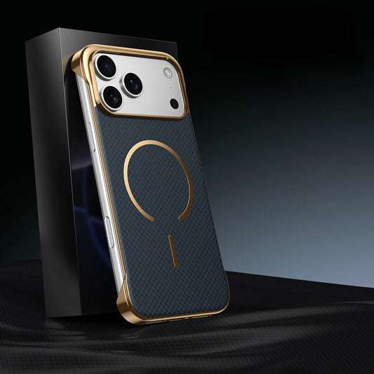 iPhone 17 Pro Max Frameless Kevlar Carbon Fiber Phone Case LEKCASE
