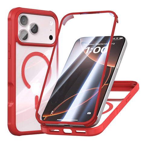 iPhone Drop-Proof Double-Sided Glass Protective Magnetic Phone Case (Includes Privacy Screen Protector) LEKCASE