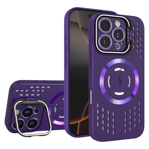 iPhone Full-Coverage Magnetic Stand Case with Heat Dissipation LEKCASE