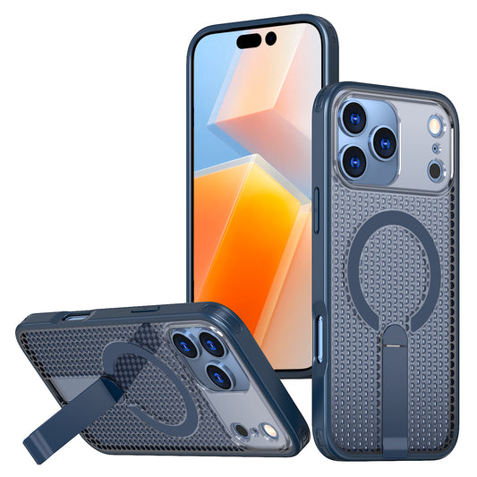 Magnetic Breathable For iPhone Case With Kickstand LEKCASE