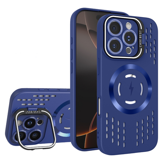 iPhone Full-Coverage Magnetic Stand Case with Heat Dissipation LEKCASE