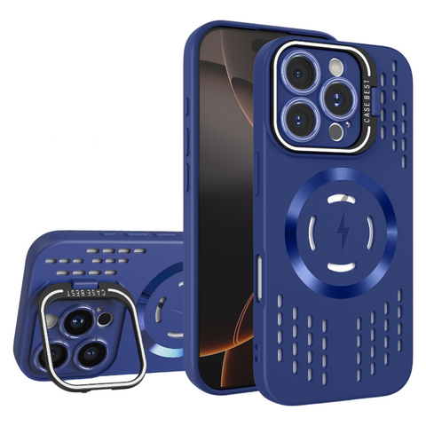iPhone Full-Coverage Magnetic Stand Case with Heat Dissipation LEKCASE