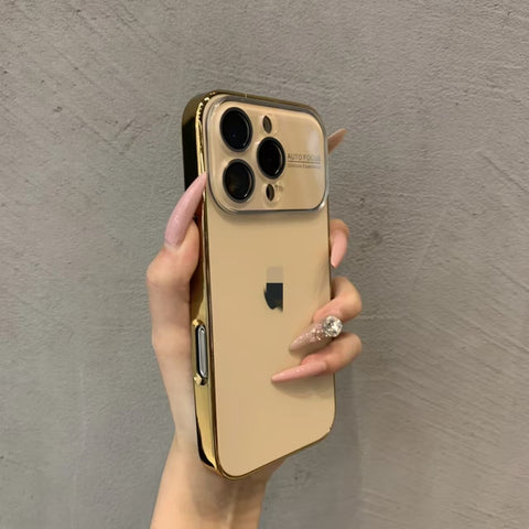 iPhone electroplated frame large window phone case LEKCASE