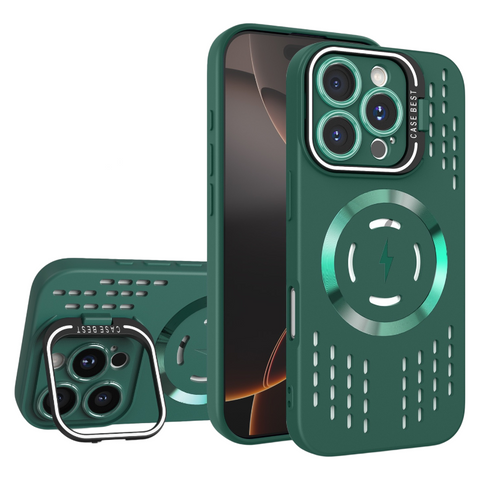 iPhone Full-Coverage Magnetic Stand Case with Heat Dissipation LEKCASE