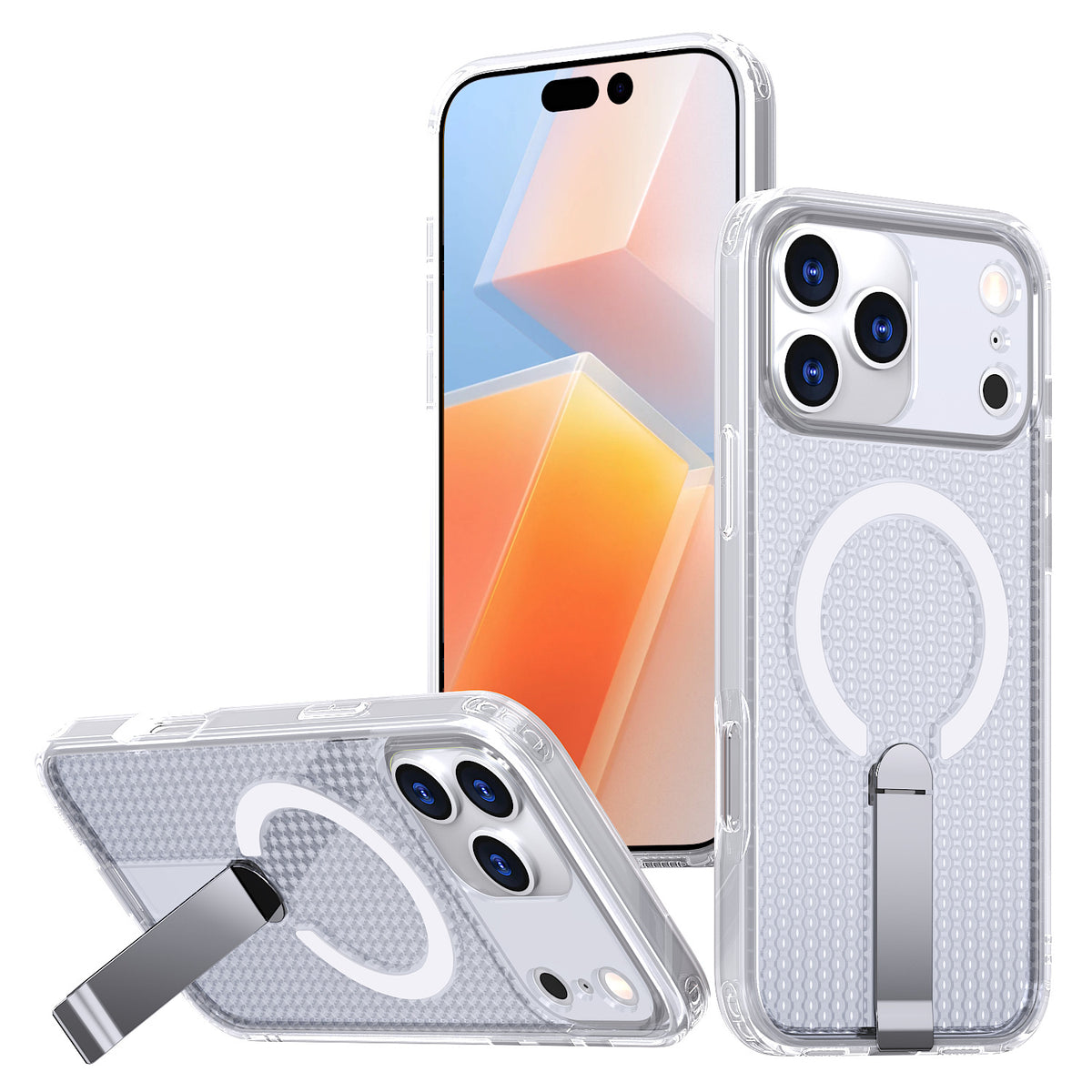 Magnetic Breathable For iPhone Case With Kickstand LEKCASE