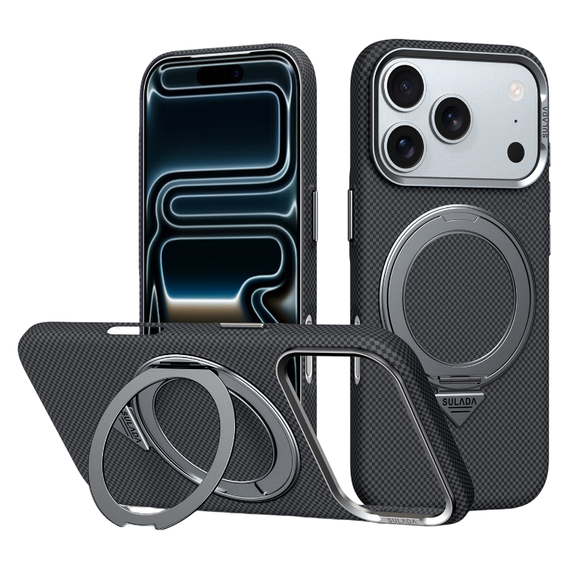 360-degree Rotating Stand With Kevlar Skin-feel Magnetic Case