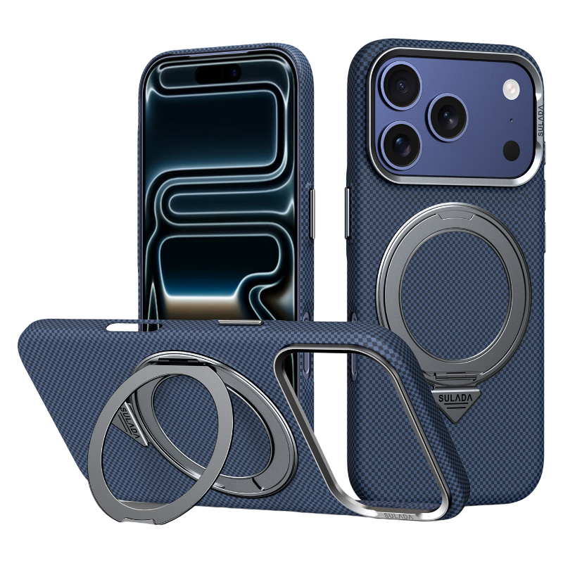 360-degree Rotating Stand With Kevlar Skin-feel Magnetic Case
