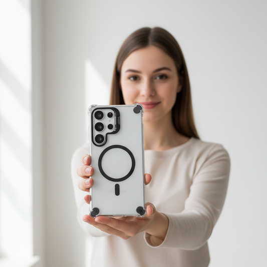 LEKCASE | Four-corner Airbag Magnetic Mobile Phone Case With Lens Holder