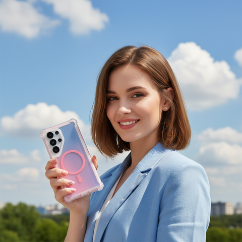 LEKCASE | Gradient Magnetic Space Shell With Four-corner Anti-drop