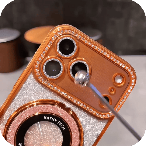 LEKCASE Premium Gradient Glitter Diamond Edge Case for iPhone 17 Series