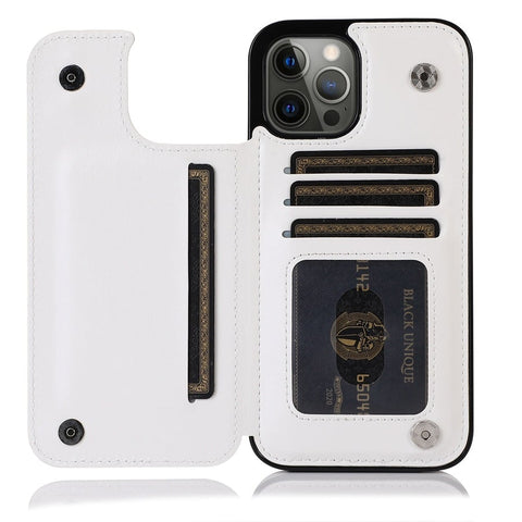 Luxury leather iPhone case with card slot 