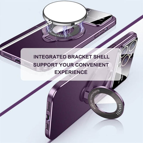 Large window phone case leak label magnetic bracket for iPhone 15promax case 