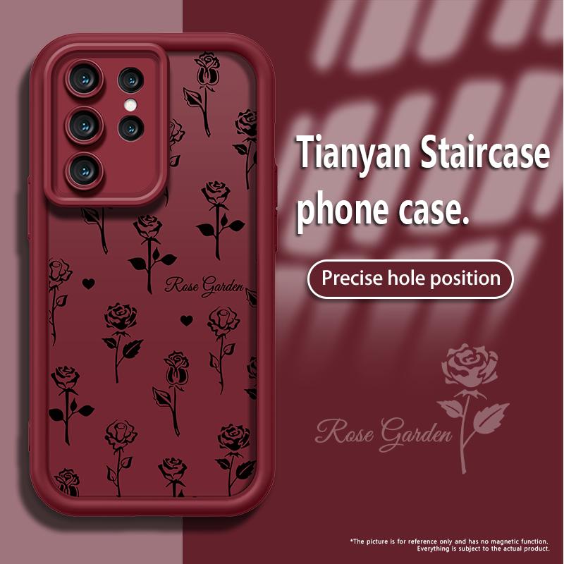 Fashionable rose-print phone case LEKCASE