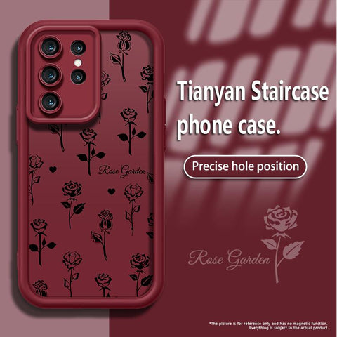 Fashionable rose-print phone case LEKCASE