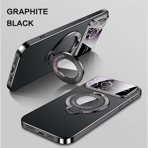 Large window phone case leak label magnetic bracket for iPhone 15promax case 