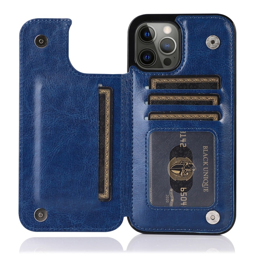 Luxury leather iPhone case with card slot 