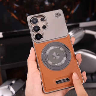Samsung Semi-Enclosed Magnetic Phone Case with Rotating Stand LEKCASE